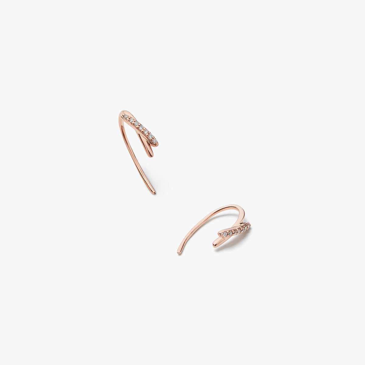 Cosmos Hook Earrings - Rose Gold