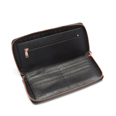 SENTIMENT EXTRA LARGE WALLET - Black Rose Gold