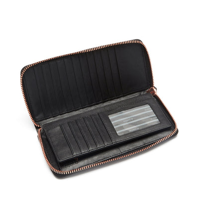 SENTIMENT EXTRA LARGE WALLET - Black Rose Gold