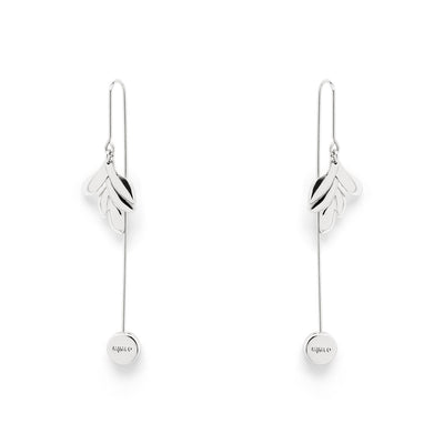 BLOOM HOOK EARRINGS - Silver