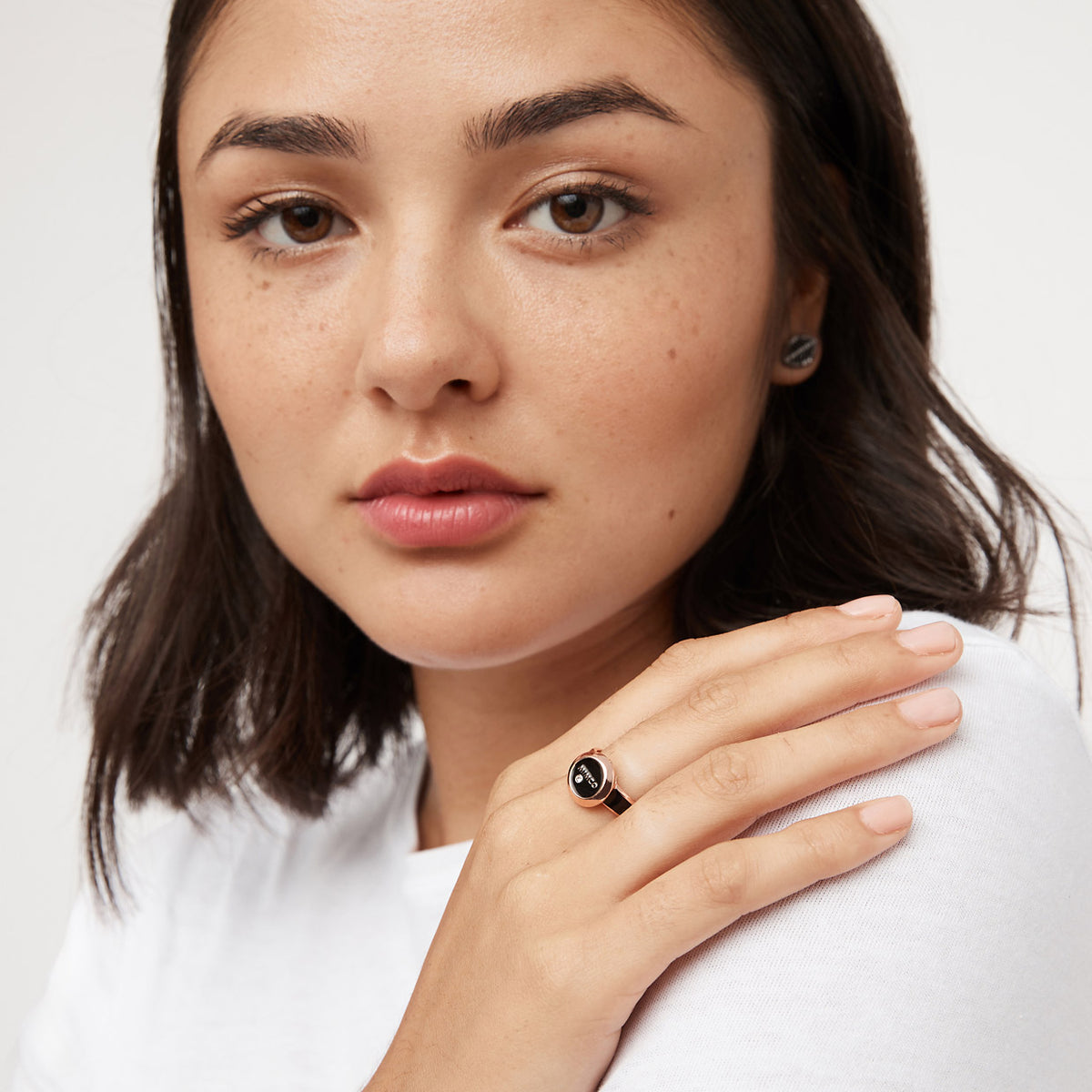 FACET RING - Black Rose Gold