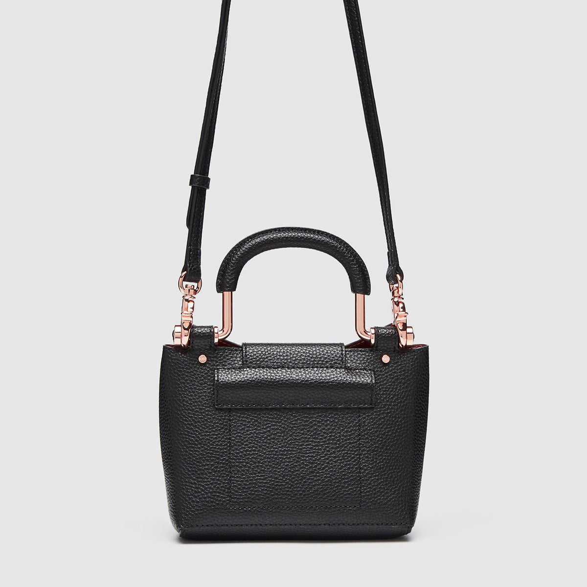 FLIP SIDE FLAPOVER HIP BAG - Black Rose Gold