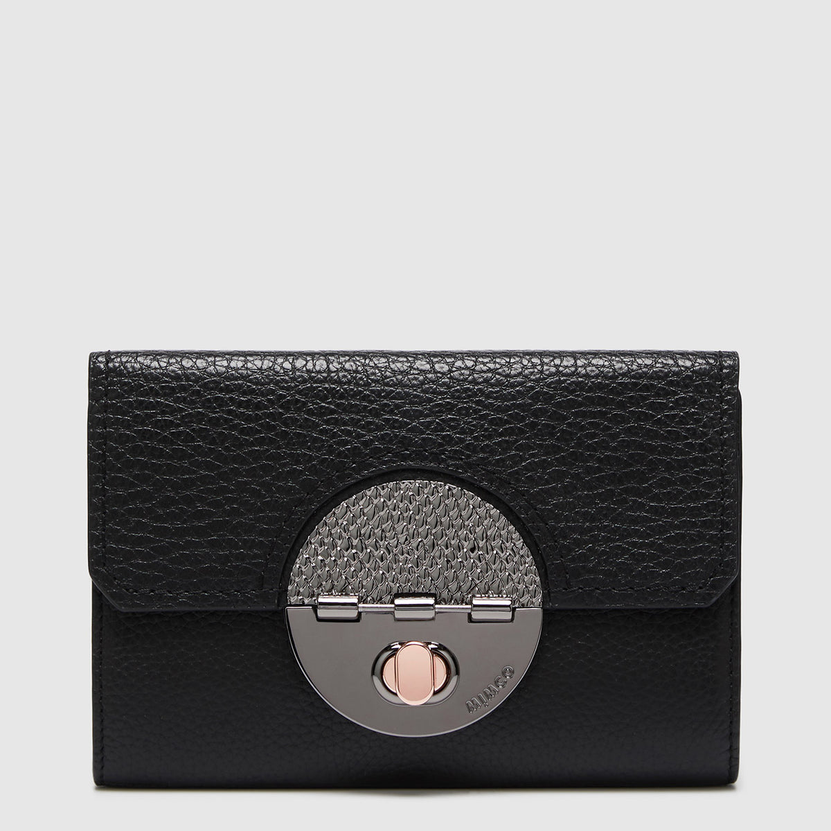 TURNLOCK EXTRA LARGE WALLET - Black Gunmetal