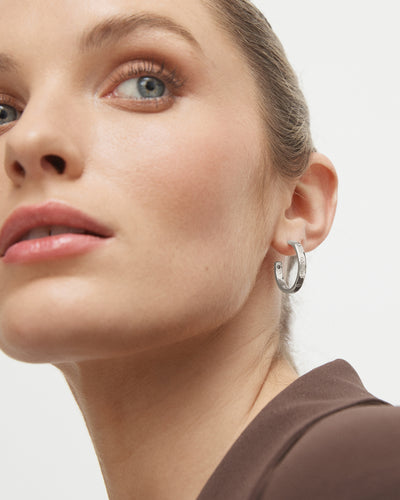 Lucent Hoop Earrings - Silver
