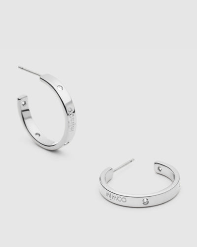 Lucent Hoop Earrings - Silver