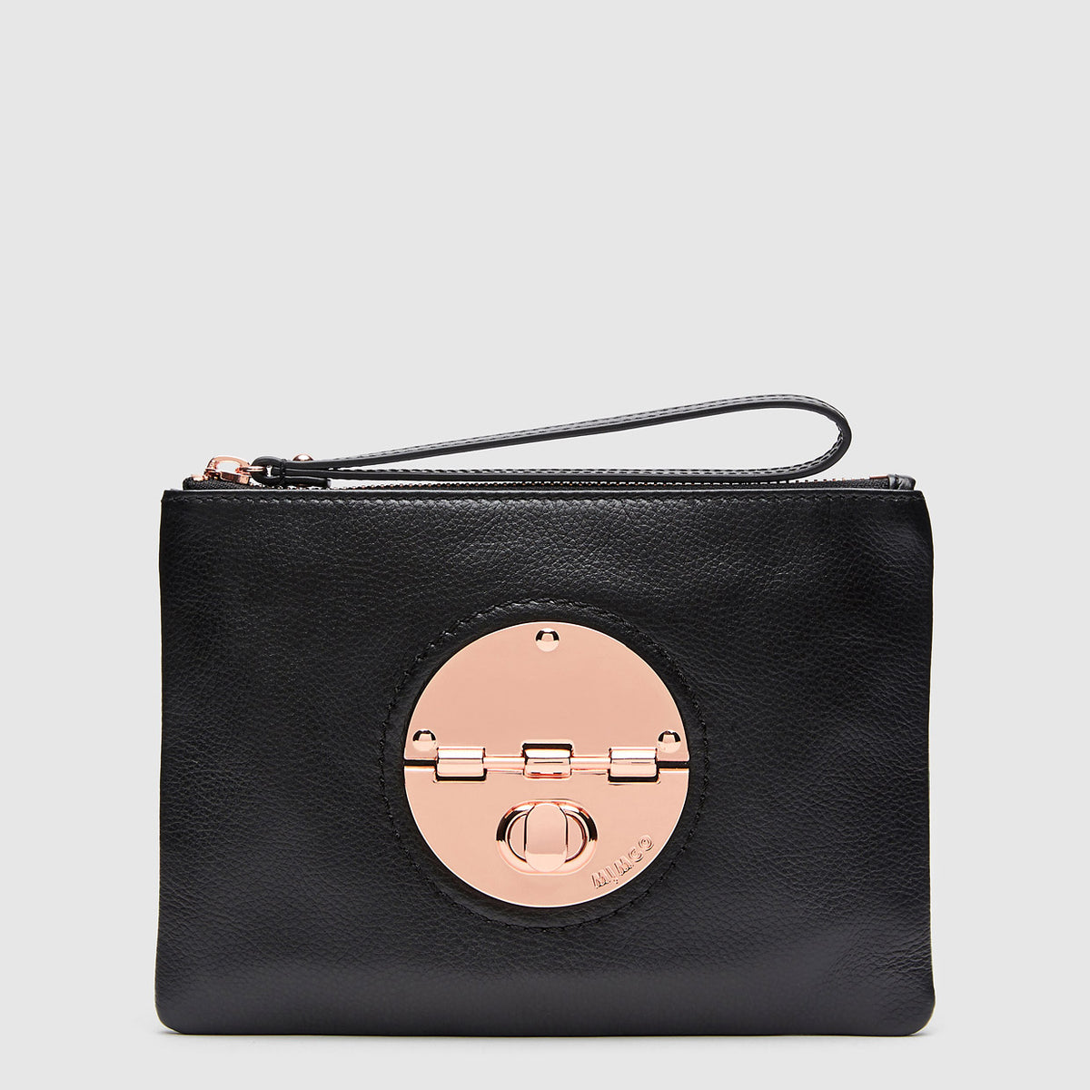 TURNLOCK MEDIUM POUCH - Black Rose Gold