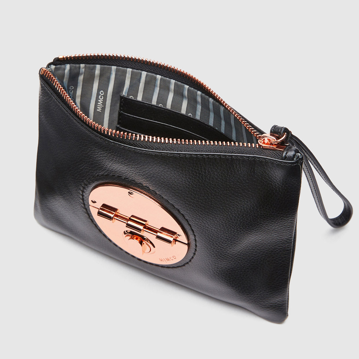 TURNLOCK MEDIUM POUCH - Black Rose Gold