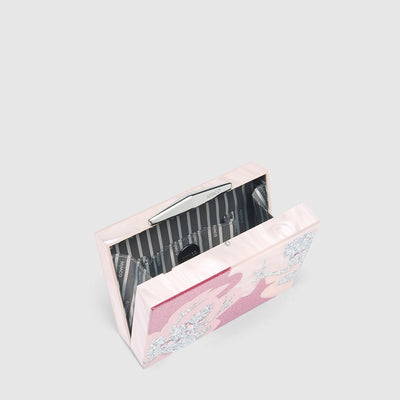 AZUREUS HARDCASE EVENING CLUTCH BAG - Raspberry