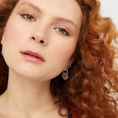 LOVELOCK HOOP EARRINGS - Silver