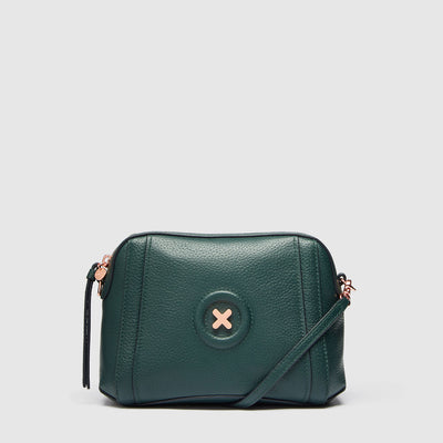 LEATHER FANTASY CROSS BODY BAG - Forte Green