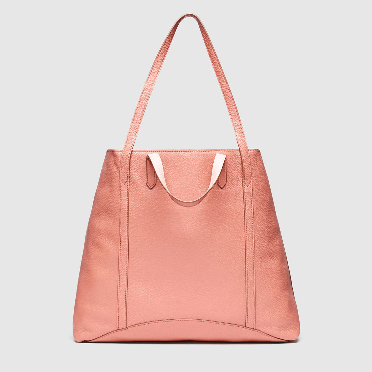 LEATHER SOLIS TOTE BAG - Peach Gin
