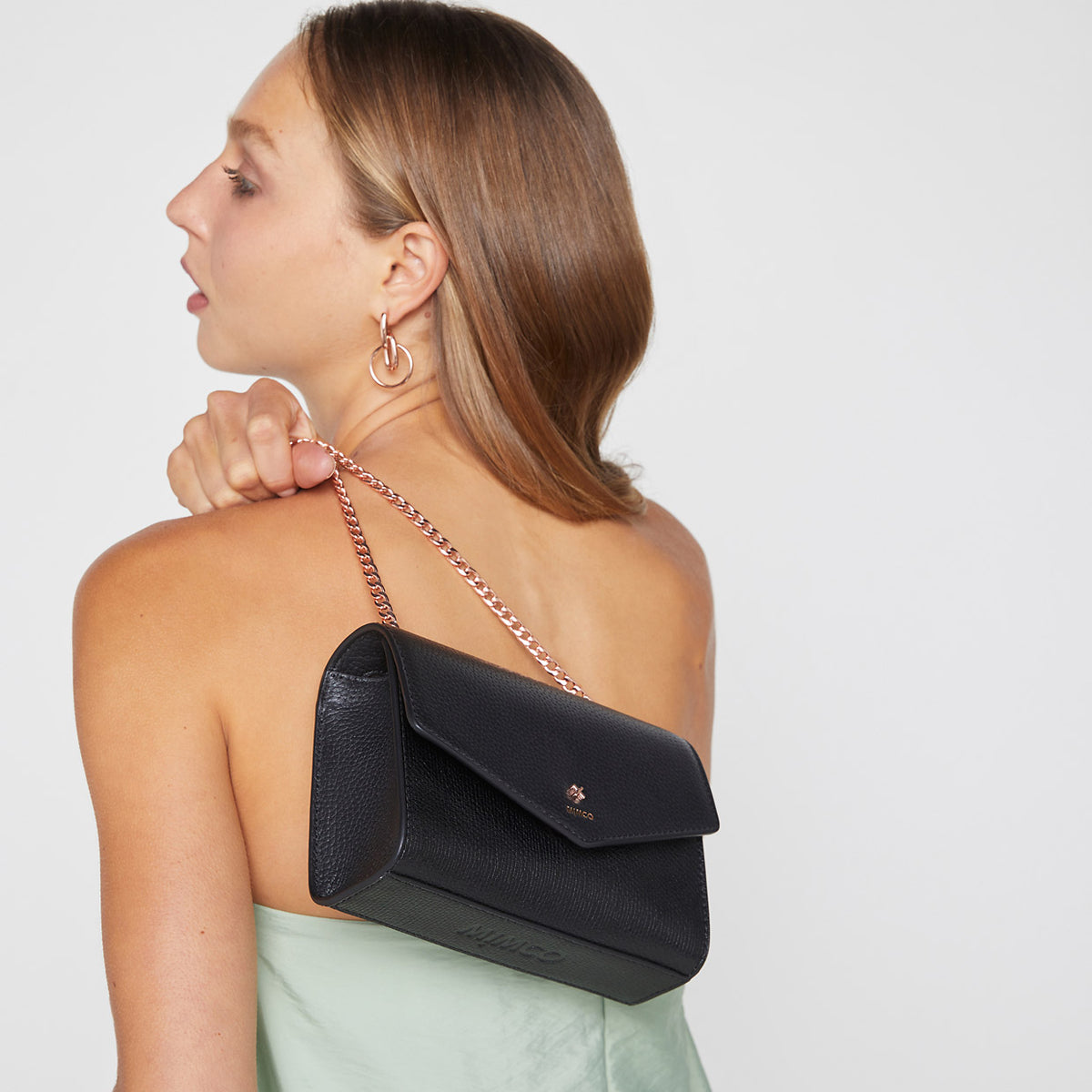 D-VINE SMALL CROSS BODY BAG - Black Rose Gold