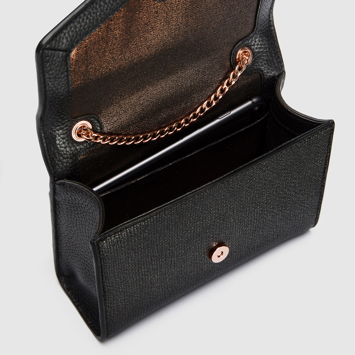 D-VINE SMALL CROSS BODY BAG - Black Rose Gold