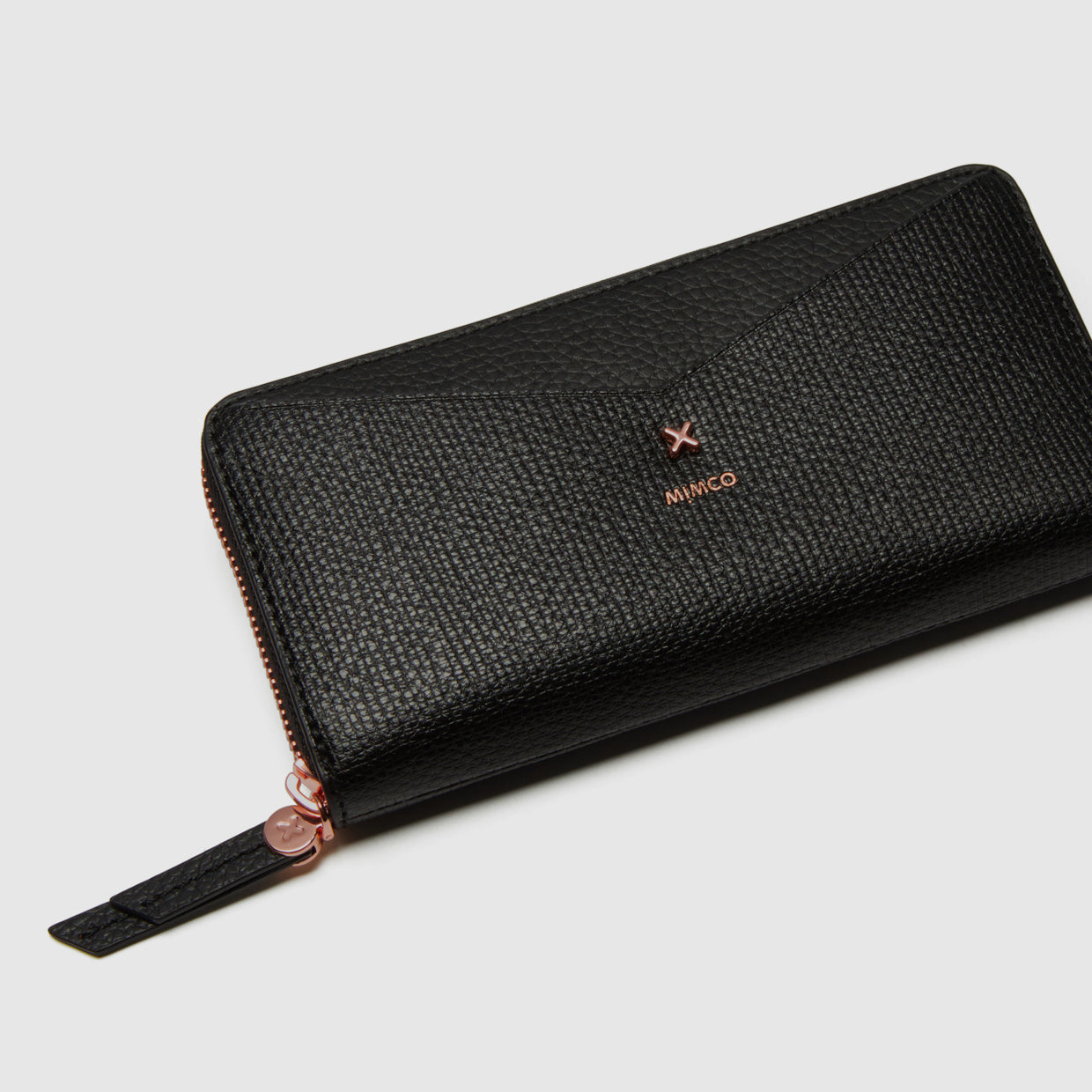 D-VINE LARGE WALLET - Black Rose Gold
