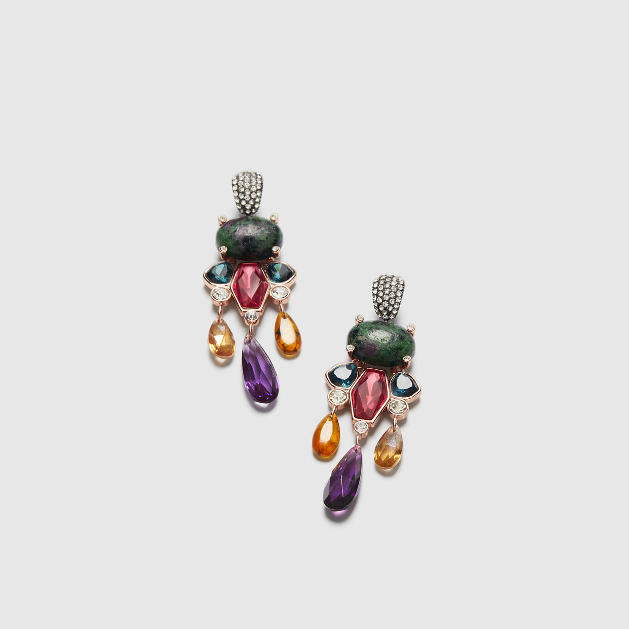 captive statement earrings - Multicolour