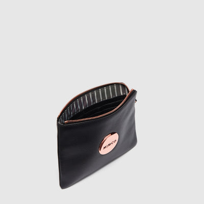 Mim Medium Pouch - Black Rose Gold