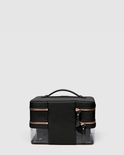 Classico Large Cosmetic Bag - Black Rose Gold