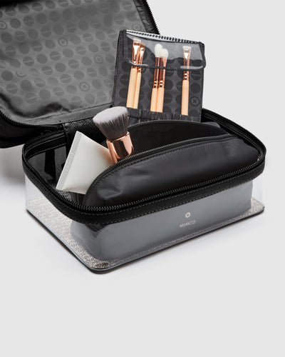 Classico Large Cosmetic Bag - Black Rose Gold