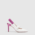 vivid pump heels - White