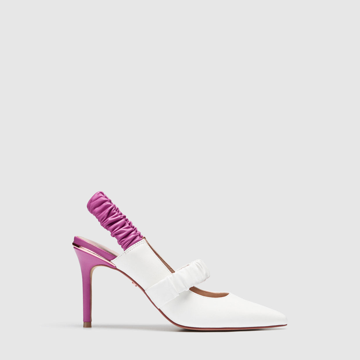 vivid pump heels - White