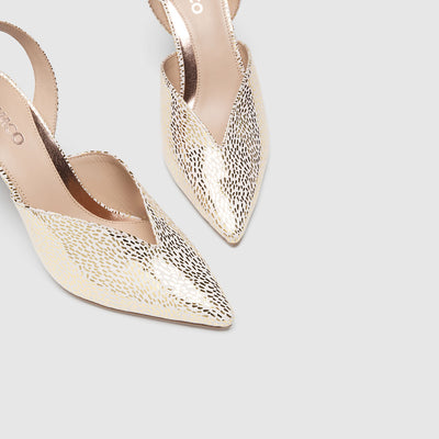 allure slingback heels - Gold