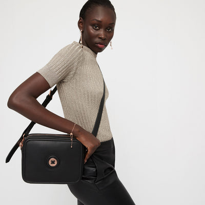 Mim-Mazing Cross Body - Black Rose Gold