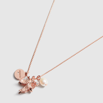 firefly charm necklace - Rose Gold
