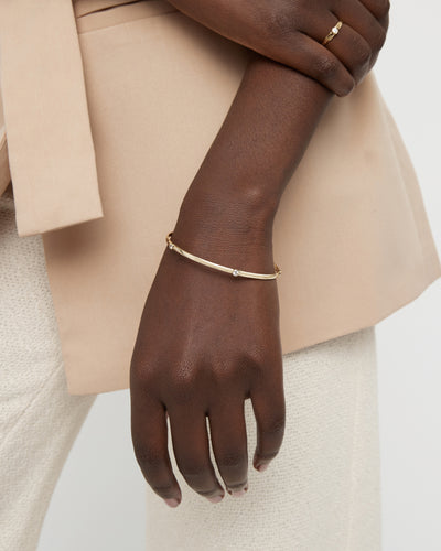 rotate sterling silver bangle - Gold