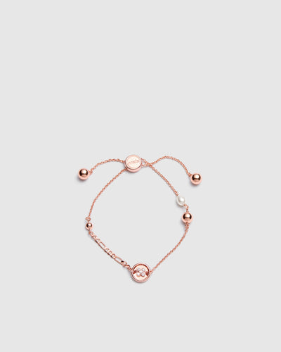 Mim-Charmed Wrist Bracelet - Rose Gold