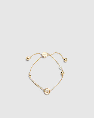 Mim-Charmed Wrist Bracelet - Gold