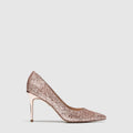 carve glitter pump heels - Rose Gold