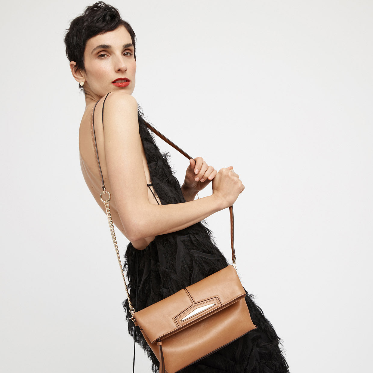 majesty clutch bag - Caramel