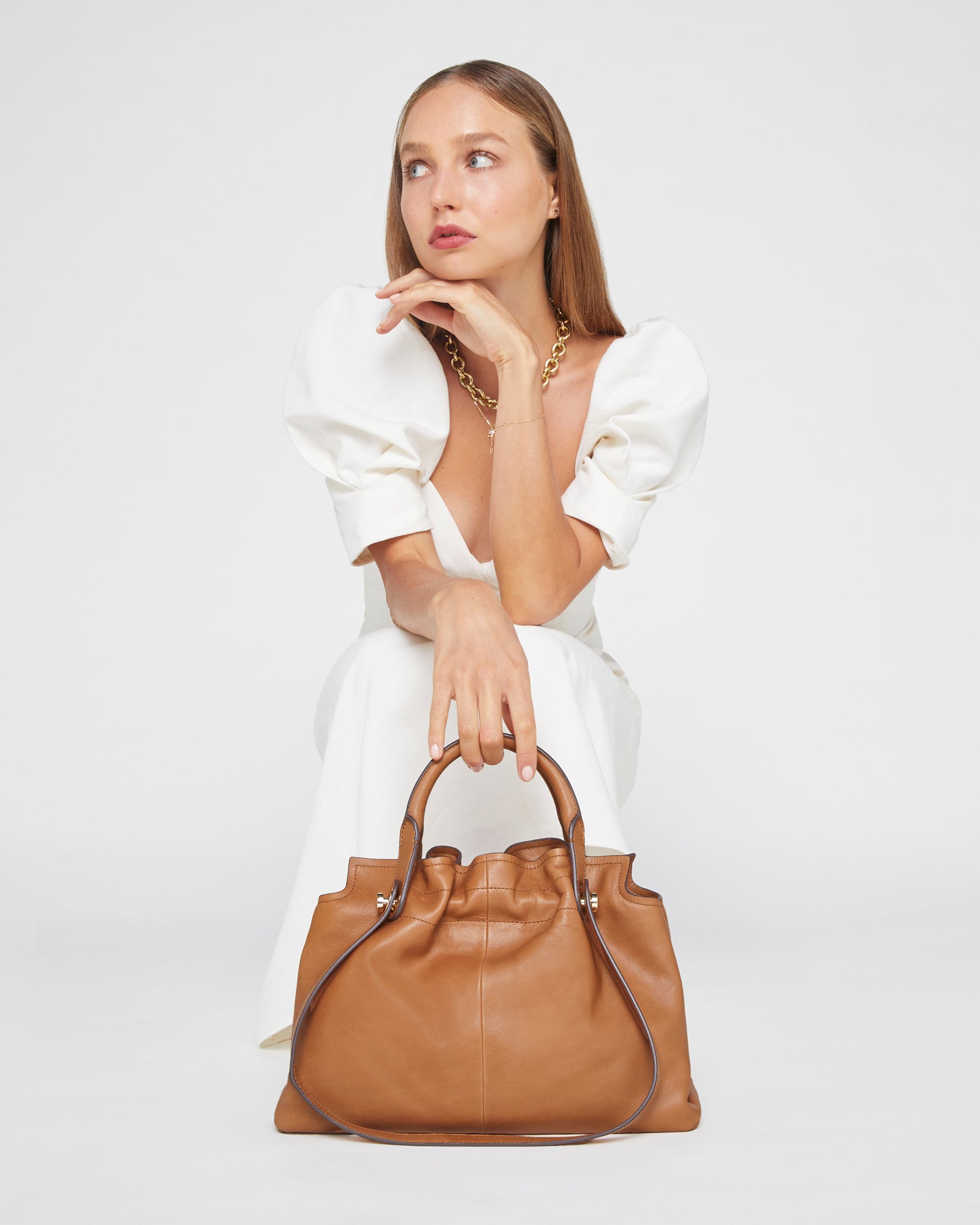 Bloom Mini Tote Bag - Caramel
