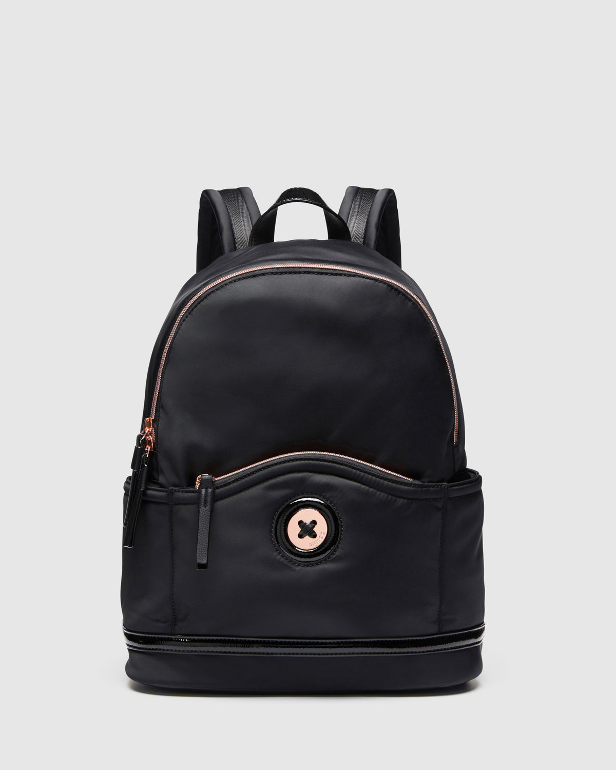 Mim-Mazing Zip Backpack - Black Rose Gold