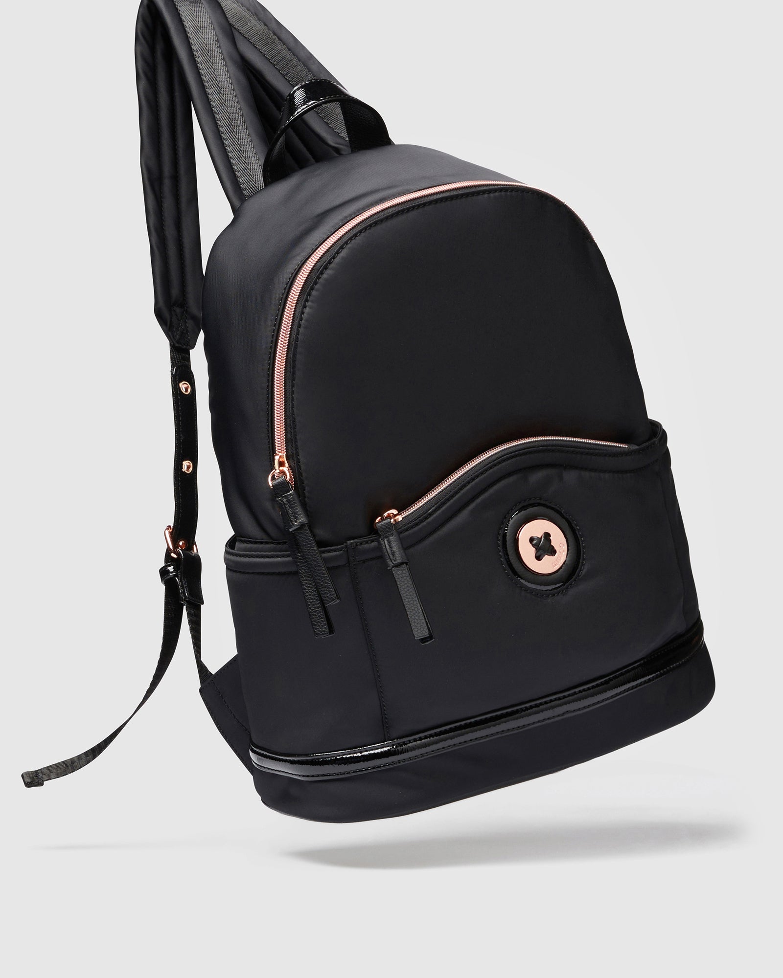 Mim-Mazing Zip Backpack - Black Rose Gold
