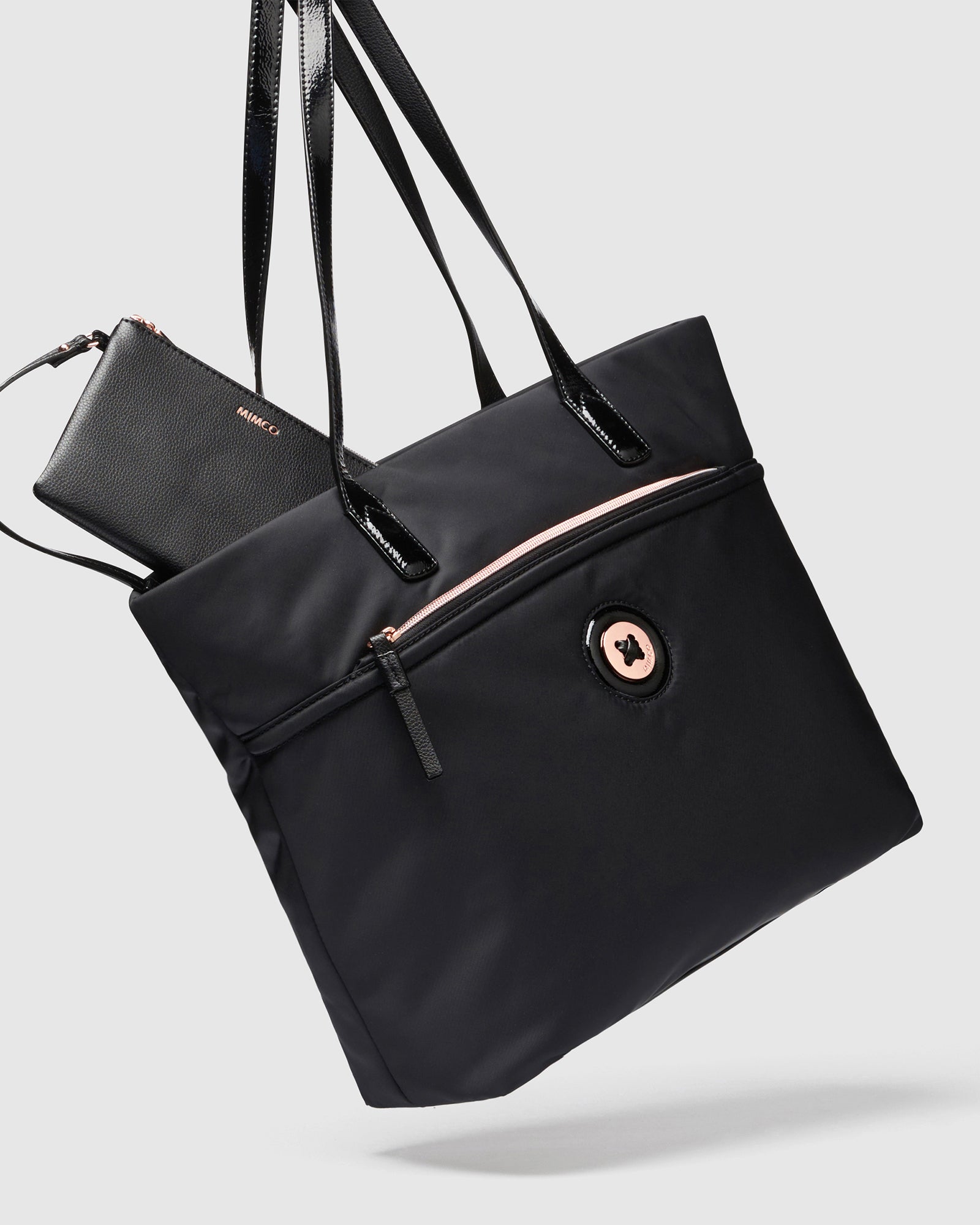 Mim-Mazing North South Tote Bag - Black Rose Gold