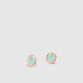 twirl enamel stud earrings - Apple Green