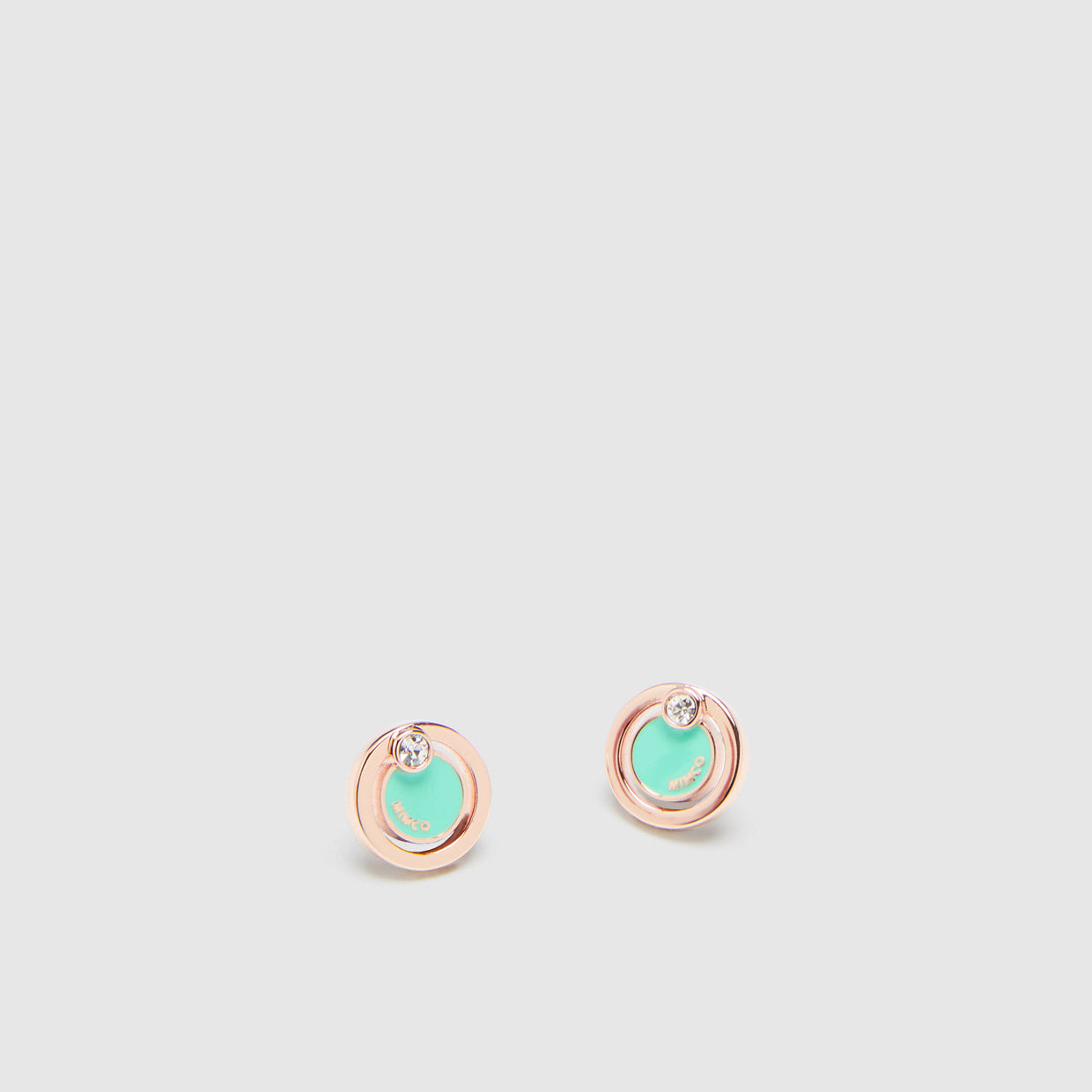 twirl enamel stud earrings - Apple Green