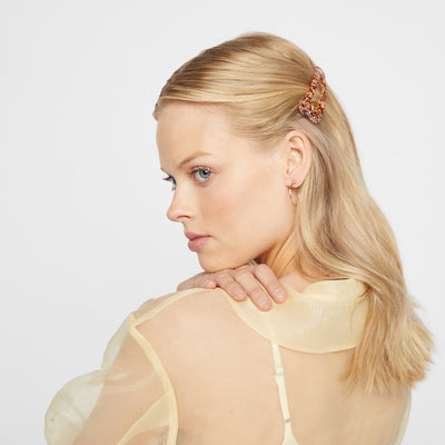 twirl hair clip - Chestnut