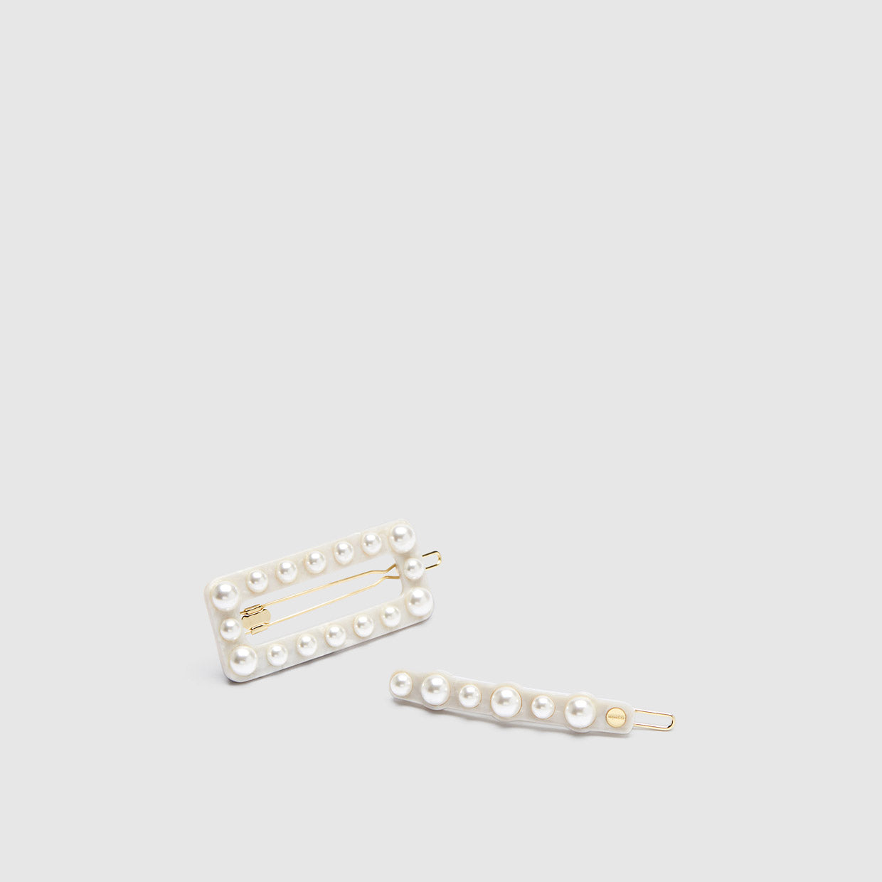 Disco Hair Clip Set - Pearl