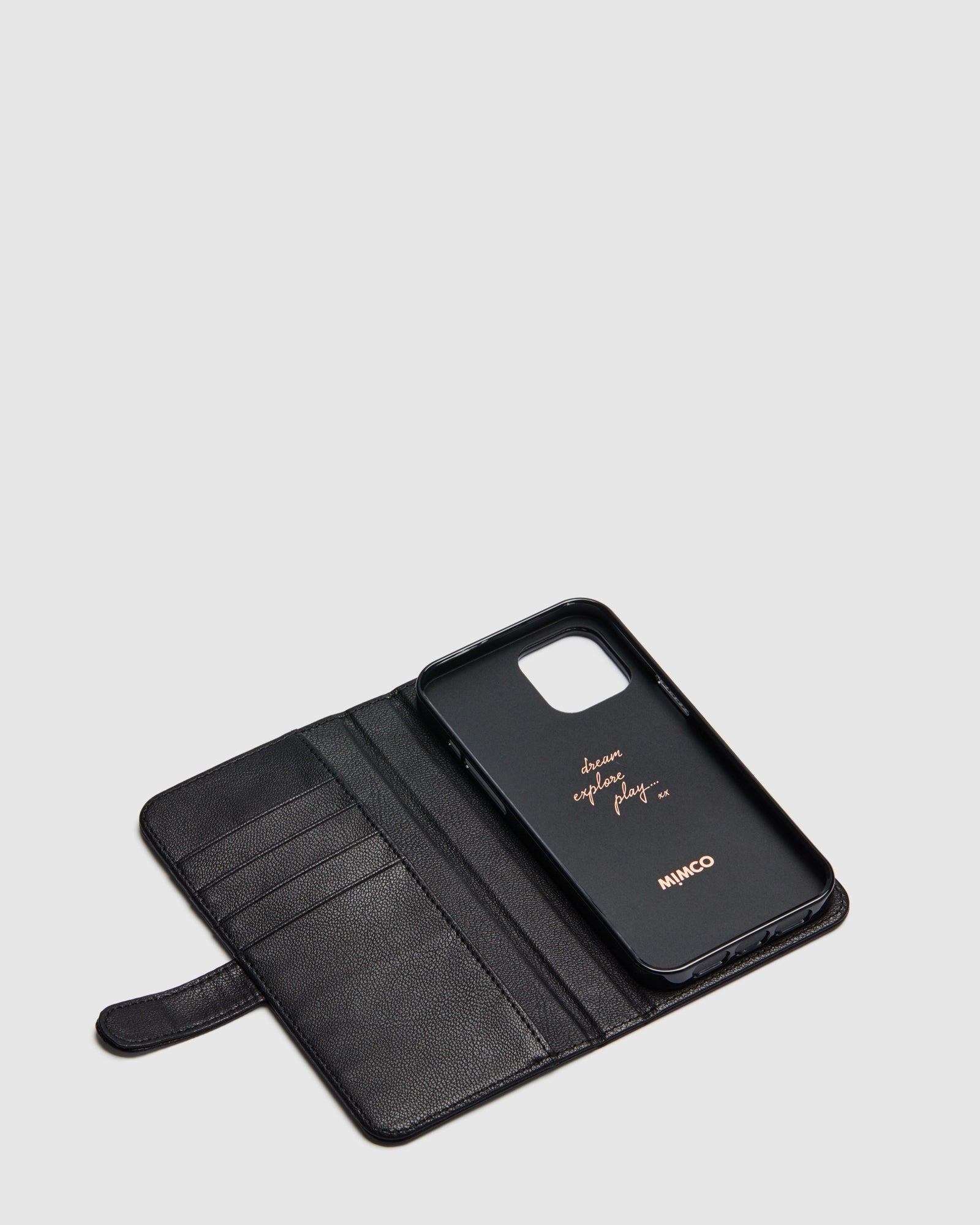 Classico Flip Case for iPhone 12 Pro Max - Black Rose Gold