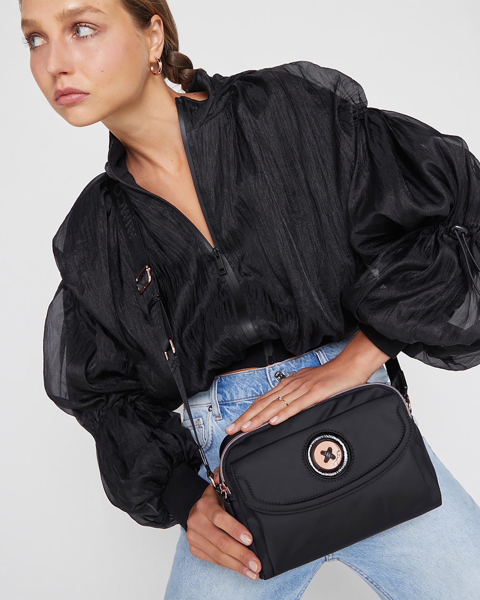 Mim-Mazing Satchel - Black Rose Gold