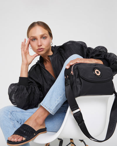 Mim-Mazing Satchel - Black Rose Gold