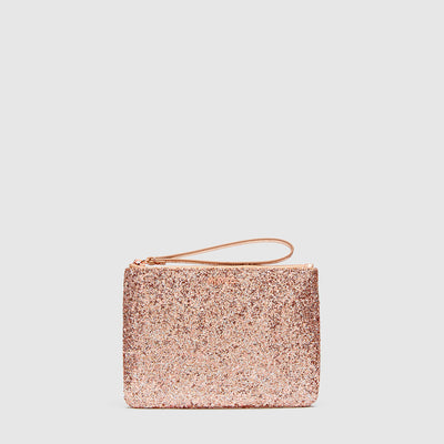 Glitz Medium Pouch - Almond