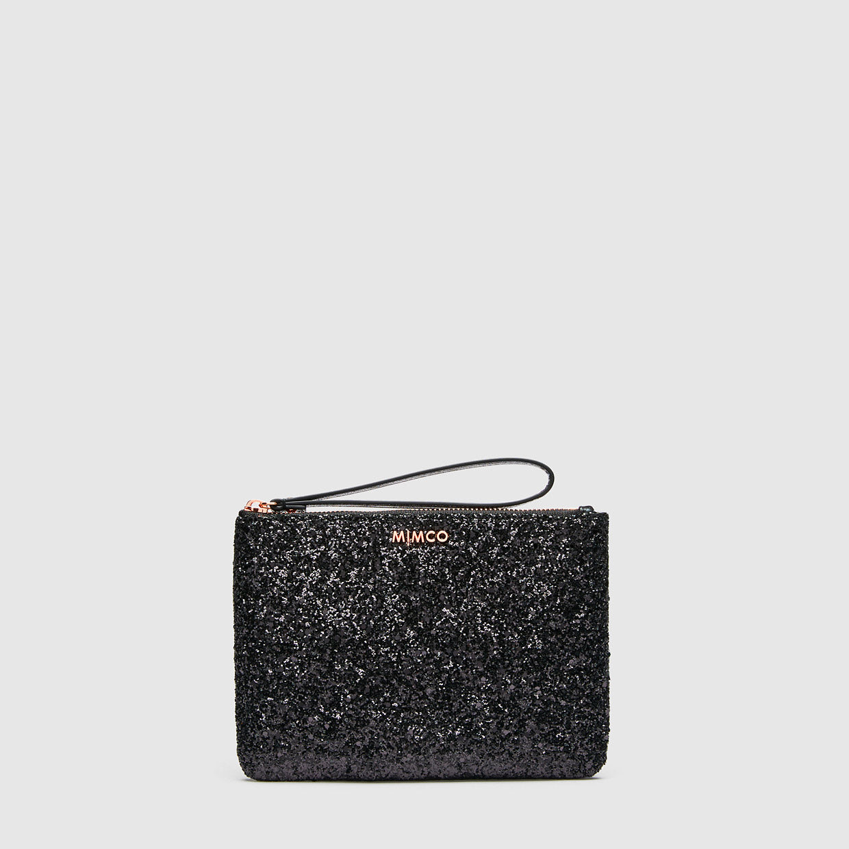 Glitz Medium Pouch - Black Rose Gold
