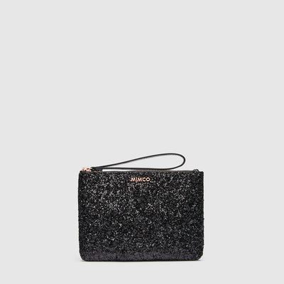 Glitz Medium Pouch - Black Rose Gold