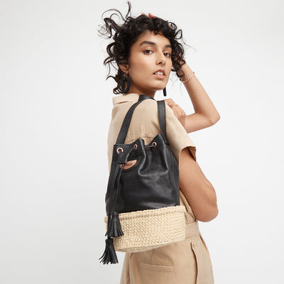 Intwine Basket Bag - Black Rose Gold