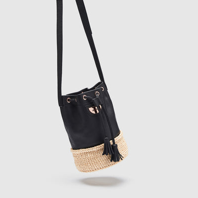 Intwine Basket Bag - Black Rose Gold