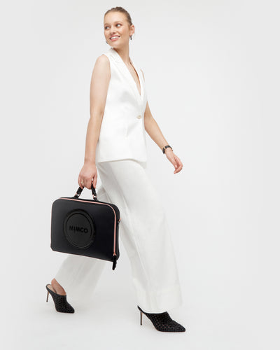Serenity Laptop Bag - Black Rose Gold