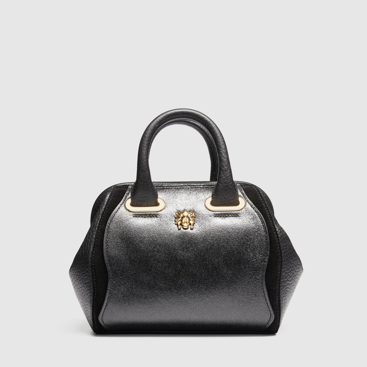Animalia Small Bowler Bag - Black Light Gold